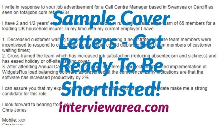 Sample Cover Letters - Get Ready To Be Shortlisted!