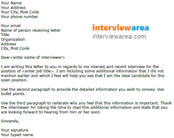Thank You Letter After Second Interview from interviewarea.com